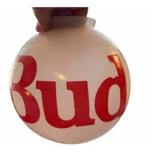 Budweiser “Bud” Bar Pub Globe Light Vintage Pull Chain Light Fixture New